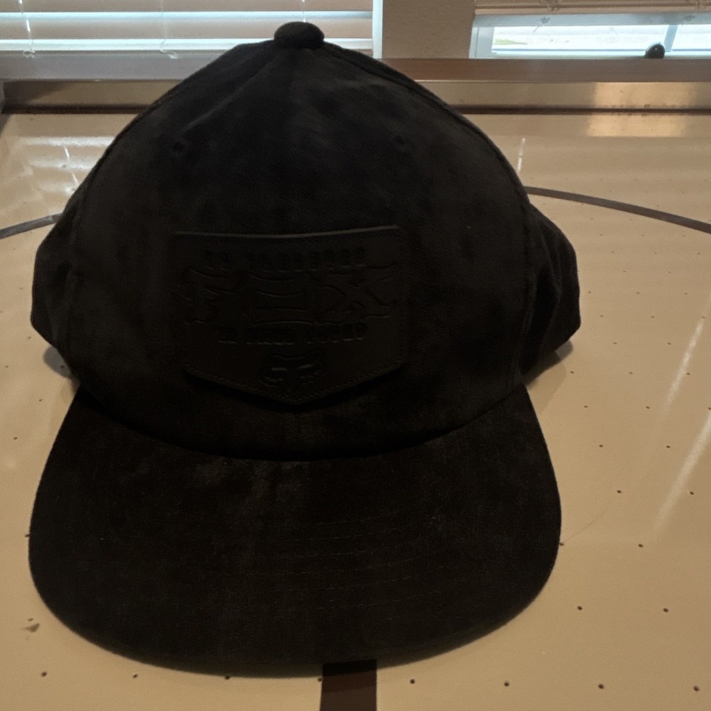 Fox Black Snapback Adjustable Men's Hat One Size Sports Casual